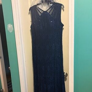 R & M Richards Midnight Blue Maxi Dress